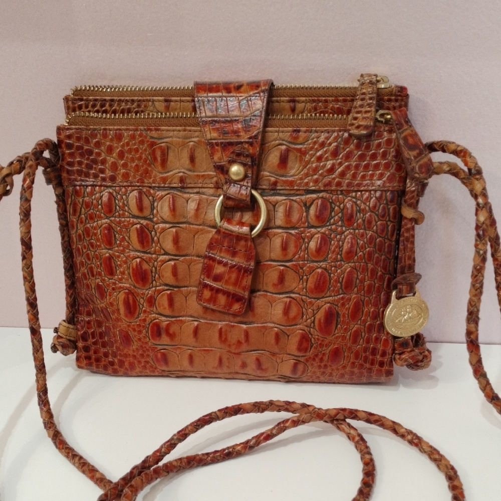 Rare Brahmin Crossbody With Credit Card Slots